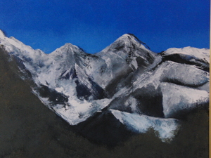 ≪国美協≫多田晴義、『雨飾山』、油彩画、F10号：53,0cm×45,5cm、一点物、新品高級油彩額付、直筆サイン・真作保証付