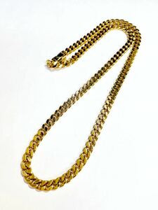*K18 flat chain necklace 70.42g 50cm*
