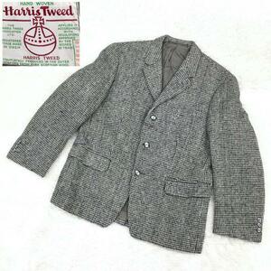 HARRIS TWEED ハリスツイード ビンテージ ジャケット テーラード ウール ピュア スコティッシュ ヘブリディーズ 諸島生産 千鳥格子模様