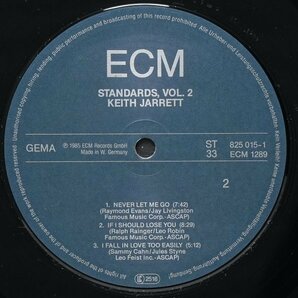 【独オリジナル】KEITH JARRETT W.GERMANY盤 STANDARDS VOL.2 キースジャレット ECM ピアノトリオ名盤の画像5