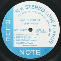 【米オリジナル】WAYNE SHORTER 美品 直輸入 SUPER NOVA ウェインショーター BLUE NOTE / CHICK COREA / MIROSLAV VITOUS / AIRTO_画像5