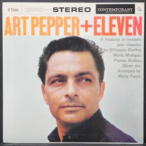 【米オリジナル】ART PEPPER 両溝 黒艶ラベル + ELEVEN アートペッパー CONTEMPORARY 名盤 JACK SHELDON / RUSS FREEMAN / MEL LEWIS