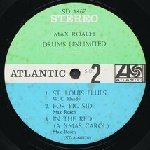 【米オリジナル】MAX ROACH 美品 シュリンク 青緑ラベル DRUMS UNLIMITED マックスローチ ATLANTIC / FREDDIE HUBBARD / STRATA EAST_画像5