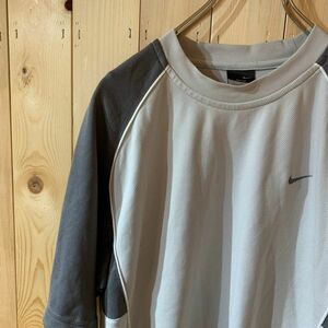 [KWT2931] NIKE 半袖メッシュTシャツ メンズ ライトグレー M ポス