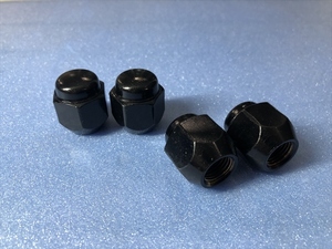 ブリヂストン製 AX-LUG NUTS ショートタイプ 軽自動車など 全長25ｍｍ M12 P1.5 21HEX ブラック 袋ナット 16個【12時まで注文で即日発送】