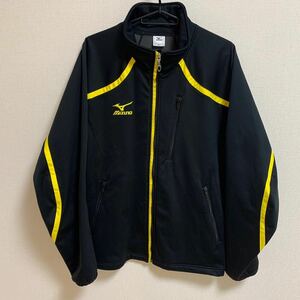 【極美品 XL】MIZUNO ソフトシェルジャケット ミズノ 裏起毛 防風 防寒 黒 ブラック スポーツウェア トレーニングウェア