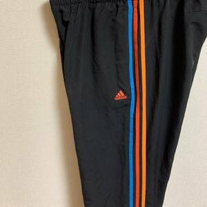 【3XO】adidas ウインドブレーカー　パンツ　ブラック　カラフル　ストリート　アディダス　ビッグサイズ　XXL a33