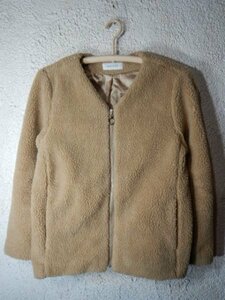 to5736　SIMPLICITE　シンプリシテェ　ノーカラー　ジップ　ボア　ジャケット　人気