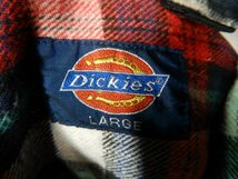 to5643　Dickies　ディッキーズ　90ｓ　vintage　ビンテージ　長袖　チェック　デザイン　シャツ　ネルシャツ　人気　ストリート_画像4