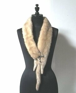 * fur mink 2 ream shawl tea pet sipo contains total length approximately 120. light brown 