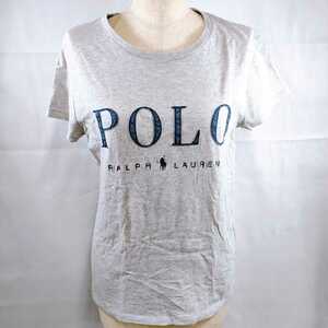 Polo Ralph Lauren ポロラルフローレン Tシャツ 半袖 グレー系 無地 サイズL ロゴ刺繍 半袖シャツ 半袖Tシャツ トップス カットソー