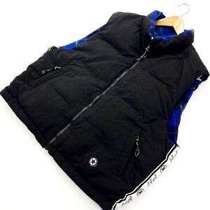  Phoenix * phenix... comfortable * fleece lining reversible down vest black × blue O outdoor Town Youth #E214