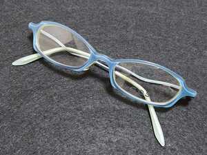 新品　GOSH ゴッシュ 日本製　メガネ　眼鏡　高級感　上品　セルフレーム　軽い　水色×緑