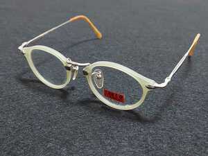 新品　TAKEO KIKUCHI キクチタケオ　日本製　メガネ　眼鏡　高級感　上品　フルリム　チタン　黄緑