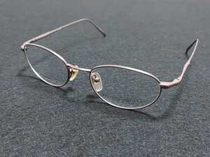 新品　Donna Karan ダナ・キャラン　日本製　メガネ　眼鏡　高級感　上品　フルリム　チタン　軽い　ピンク系