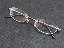 新品　23区　メガネ　眼鏡　高級感　上品　フルリム　チタン　ツーポイント　シルバー_画像5