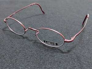 新品　LIMITE　日本製　メガネ　眼鏡　高級感　上品　フルリム　チタン 赤　一山