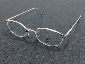 新品　OLIVER　メガネ　眼鏡　高級感　上品　ハーフリム　紫　パープル