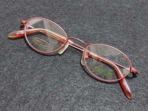 新品　ns.b メガネ　眼鏡　高級感　上品　フルリム　軽い　ピンク　超弾性
