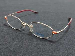 新品　JUNKO SHIMADA　ジュンコシマダ　日本製 メガネ　眼鏡　高級感　上品　フルリム　チタン　軽い　ゴールド