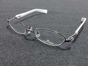 新品 courreges　クレージュ メガネ　眼鏡　高級感　上品　ハーフリム　軽い　黒ぶち