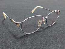 新品 LUSTER　ラスター　メガネ　眼鏡　高級感　上品　フルリム　軽い　20KGF 20金張り　紫　パープル_画像2