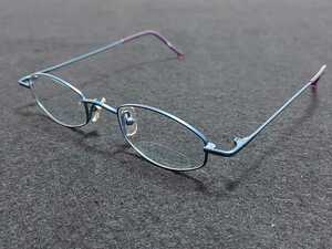 新品 TRIMBOY トリムボーイ　メガネ　眼鏡　高級感　上品　フルリム　軽い　青　ブルー　可愛い