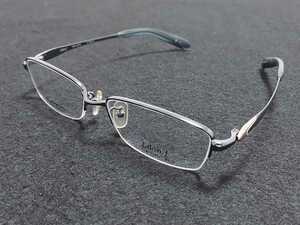 新品 dun ドゥアン　日本製　メガネ　眼鏡　高級感　上品　ハーフリム　チタン　軽い　ブルー　青　綺麗