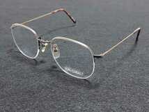 新品 SUN-COBALT　サンコバルト　メガネ　眼鏡　高級感　上品　ハーフリム　軽い　ゴールド_画像1