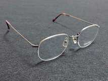新品 SUN-COBALT　サンコバルト　メガネ　眼鏡　高級感　上品　ハーフリム　軽い　ゴールド_画像2