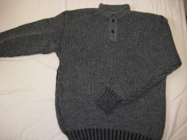 未使用　ficce uomo フィッチェ・ウォーモ　ヘンリーネック 　ウールニッ