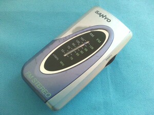 SANYO　 FMステレオ/AM ポケットラジオ 　RP-X1B（PR）　★ジャンク