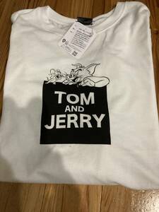 新品　即決　送料無料♪トム&ジェリー　ボックスロゴ　ロンT 長袖Tシャツ　3Lサイズ ポリエステル65％綿35％