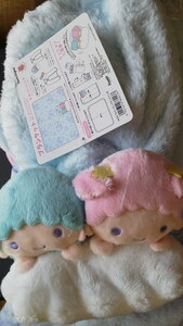 * Sanrio *ki Kirara kiki&lala Little Twin Stars . fine clothes .kiki&lala* soft toy cushion blanket ( lap blanket )!