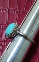 銀製品 メレダイヤ ターコイズ 指輪 シルバーリング アクセサリー SILVER 925 ダイヤモンド トルコ石_画像3