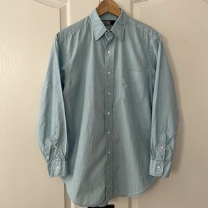 Ralph Lauren ラルフローレン 無地 長袖シャツ ブルー ワイシャツ ビジネスシャツ 40 82 M L 水色