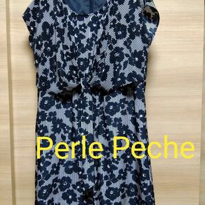 ⑨-7 ペルルペッシュ 花柄ワンピース Perle Peche