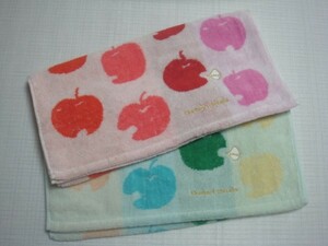 * beautiful goods * Tsumori Chisato / pretty face towel / happy apple 2 sheets ( green group & pink series )