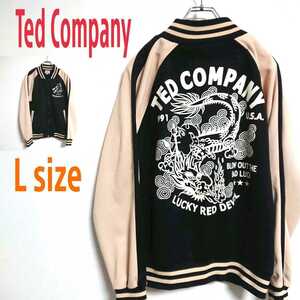 Ted Company テッドカンパニー スタジャン スウェット ジャージ スカジャン ビッグロゴ テッドマン ワンポイントロゴ L size