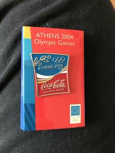 コカ・コーラ ATHENS 2004 Olympic Games Coke with ATHENS（Wプレート） ピンズ　No12　ATHENS 2004　袋なし