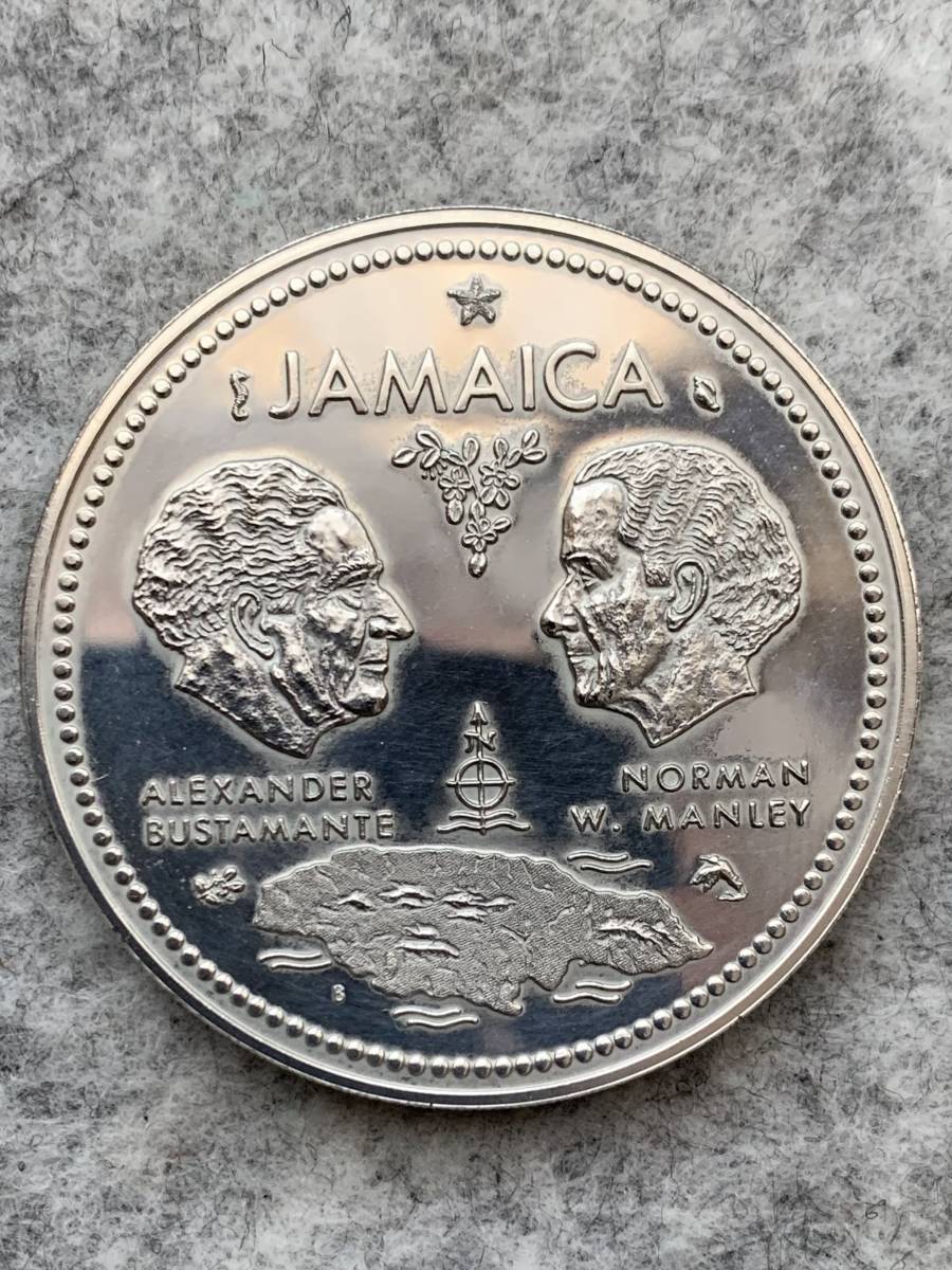 特大 141g 25ドルプルーフ銀貨 ジャマイカ モスクワオリンピック