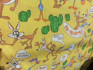  Vintage Looney Tunes Roadrunner wai Lee coyote Flat sheet 
