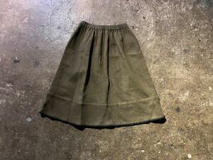 tricot COMME des GARCONS 13AW ウール縮絨スカート カーキ トリココムデギャルソン 2013AW AD2013 TL-S028