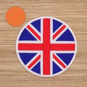 【Ｍサイズ】アイロンワッペン NO.1263 英国旗 イギリス ユニオンジャック イギリス国旗 英国【郵便定形】