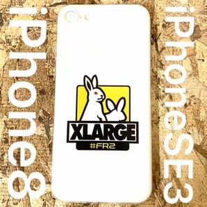 白色【FR2 × XLARGE】コラボ iPhoneケース iPhone8 iPhoneSE3 スマホケース エフアールツー