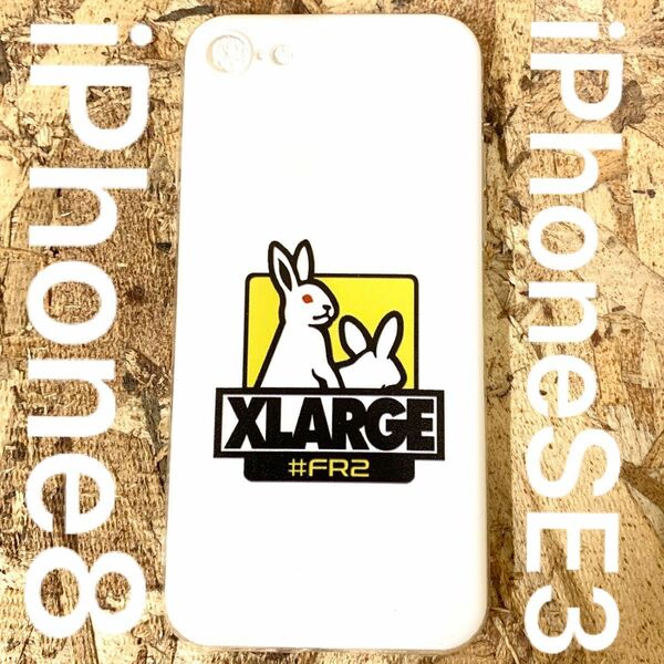 白色【FR2 × XLARGE】コラボ iPhoneケース iPhone8 iPhoneSE3 スマホケース エフアールツー