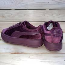 プーマ 24cm スウェード マユ ベルベット 税込価格12100円 PUMA SUEDE MAYU VELVET WOMENS ウィメンズ スニーカー レディース ワイン_画像3