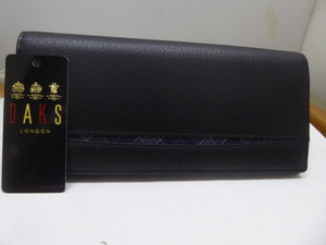  new product half-price new goods Dux cow leather black dressing up na long wallet - fastener with pocket, made in Japan .. attaching 