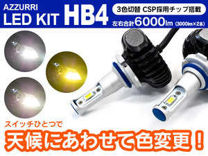 GS350/430 GRS19#、UZS190 - H17.8〜 6000lm HB4 3色切替 (3000K 4300K 6000K) LED フォグランプ ライト