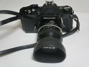 ニコン　Nikon■一眼レフカメラ　Nikomat FT2 +レンズNIKKOR 50mm F1.4 + ゴム製フード（裏返しでレンズ保護カバー）